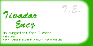 tivadar encz business card